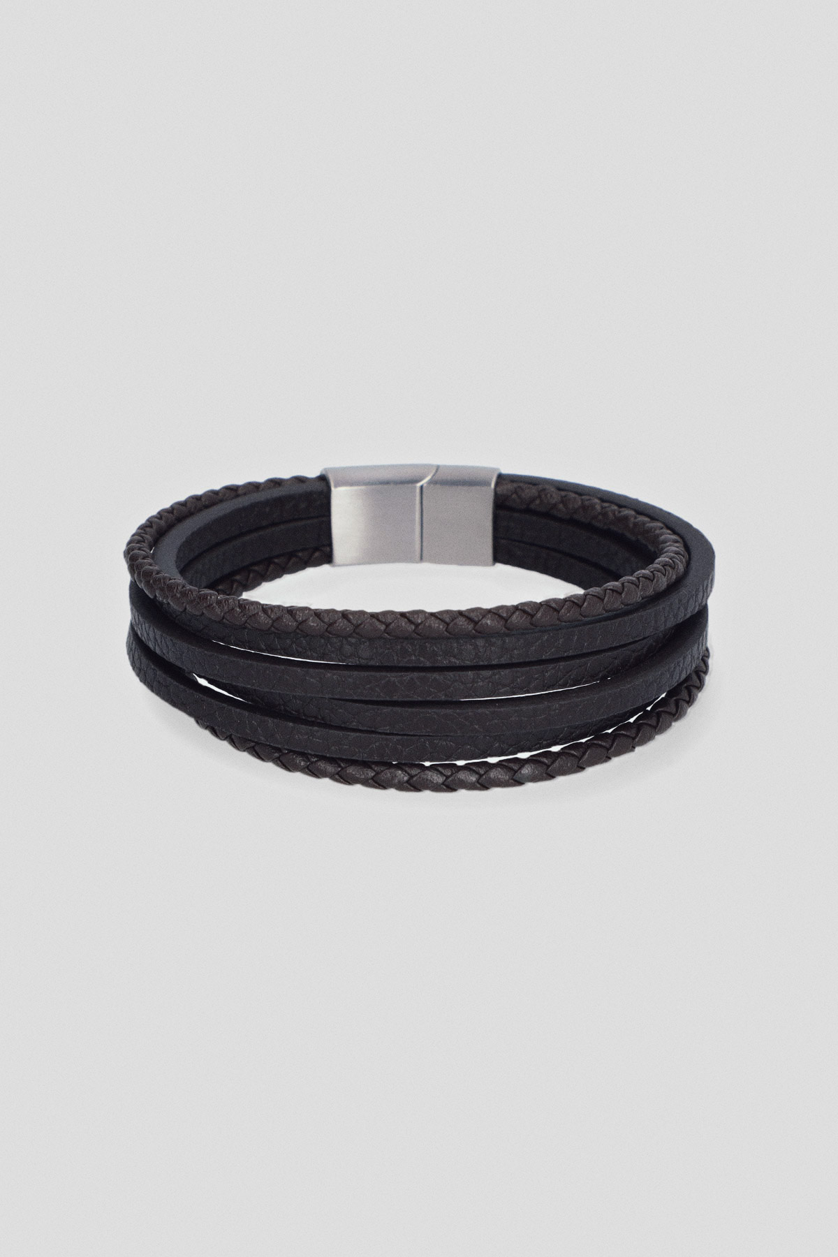 Banain Brown Leather Men's Bracelet - İLVİ