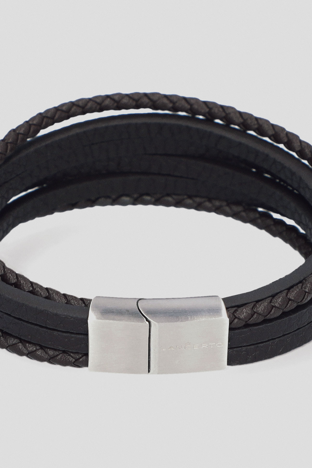 Banain Brown Leather Men's Bracelet - İLVİ